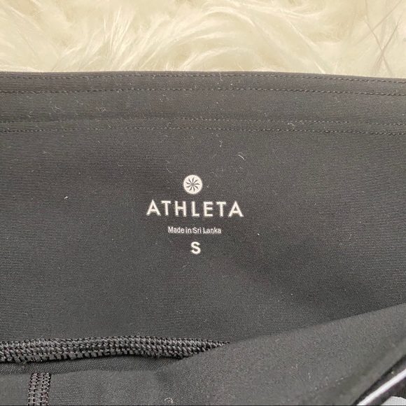 Athleta | Black Leggings — Patterned with Stash Pockets | Size Small - Picture 6 of 6